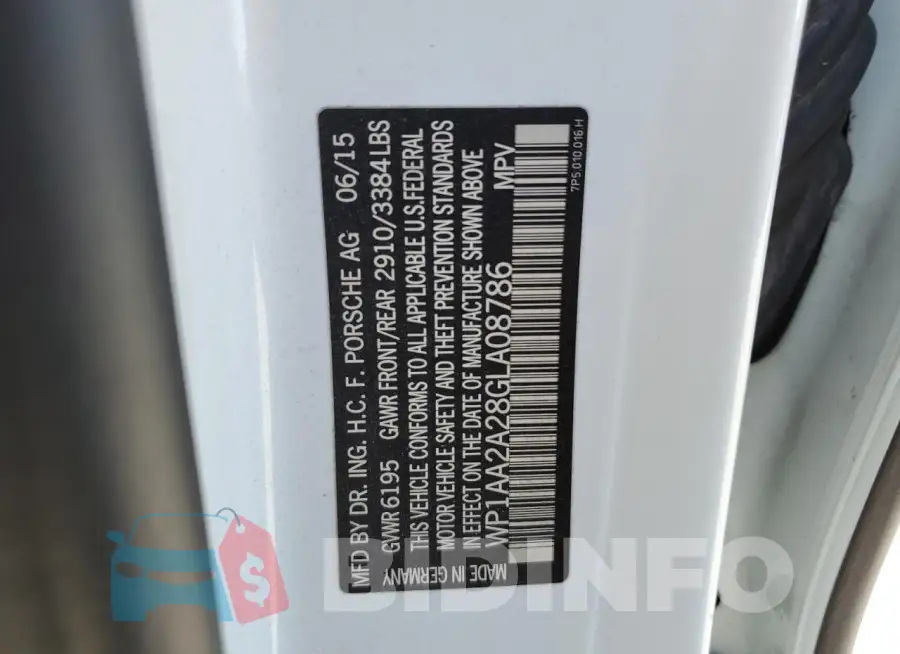 WP1AA2A28GLA08786 Photo# 13