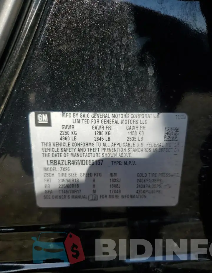 LRBAZLR46MD065157 Photo# 14
