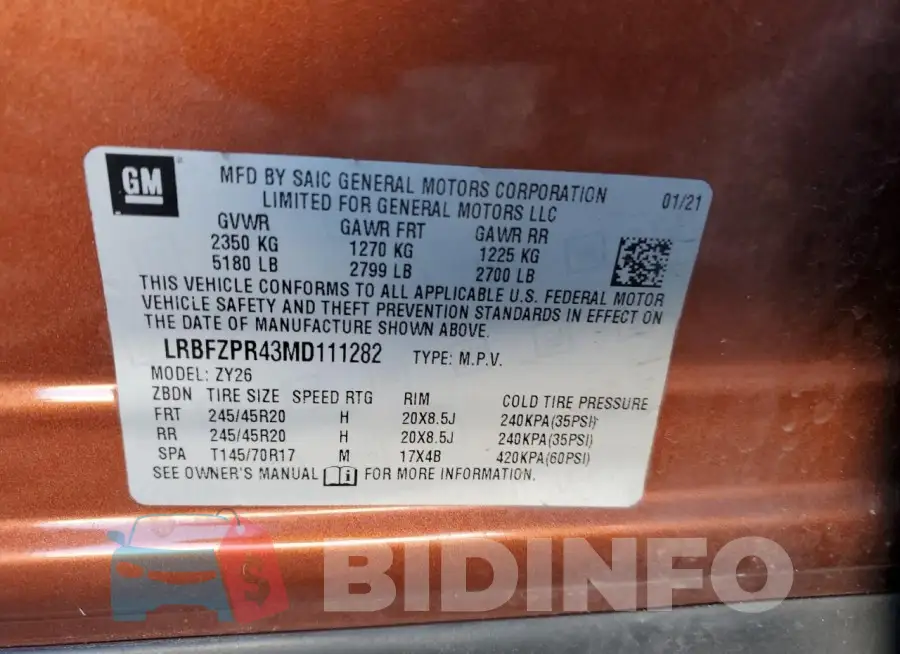 LRBFZPR43MD111282 Photo# 12