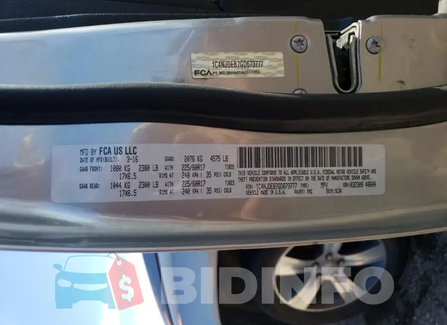 1C4NJDEB7GD673777 Photo# 13