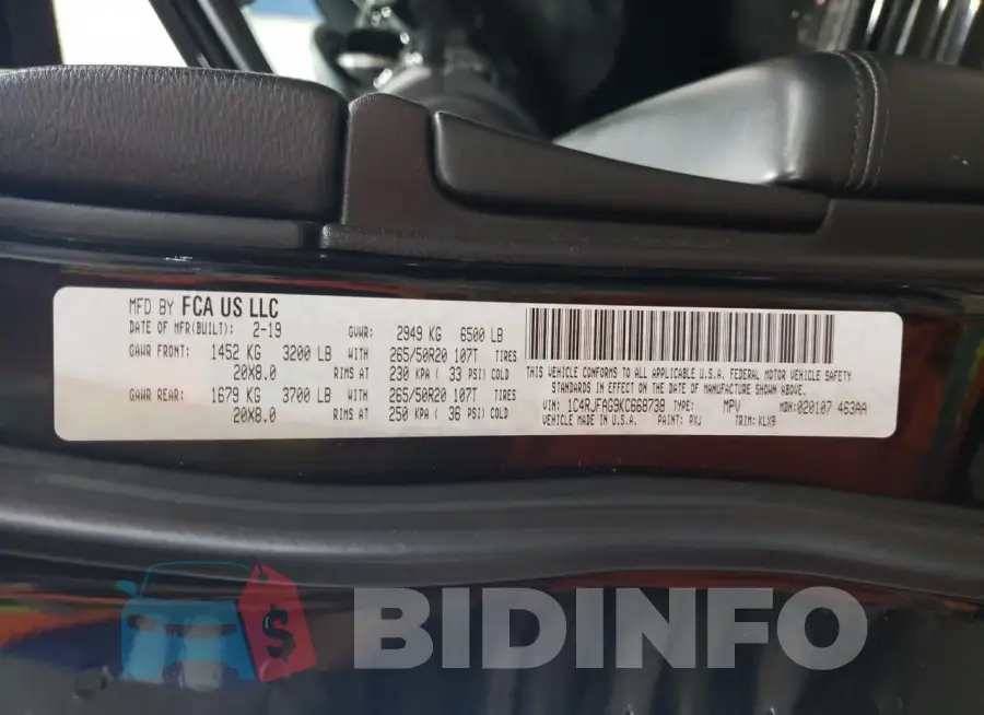 1C4RJFAG9KC668738 Photo# 13