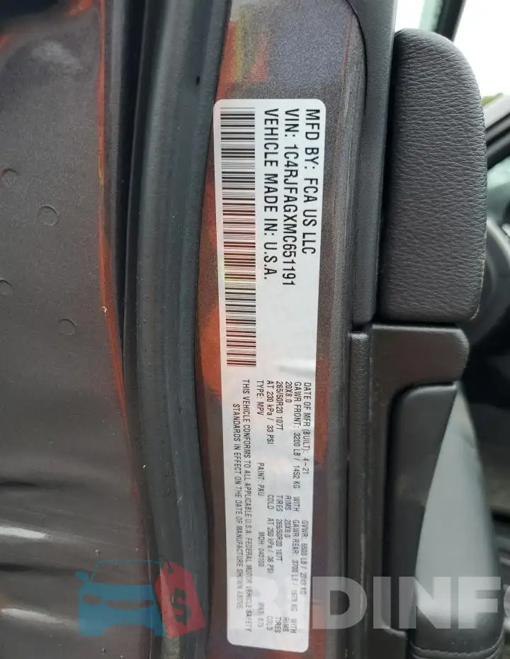 1C4RJFAGXMC651191 Photo# 13