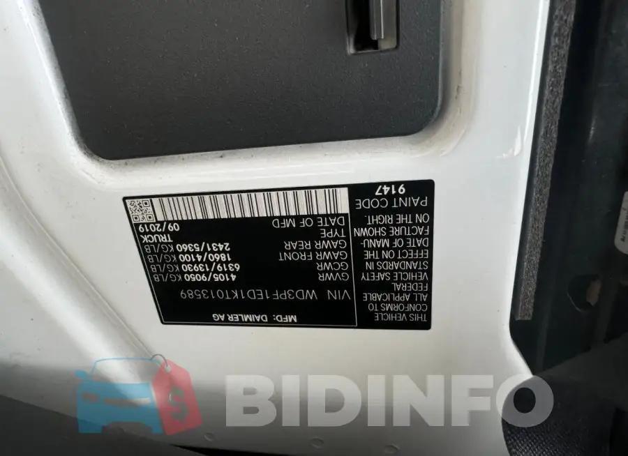 WD3PF1ED1KT013589 Photo# 10