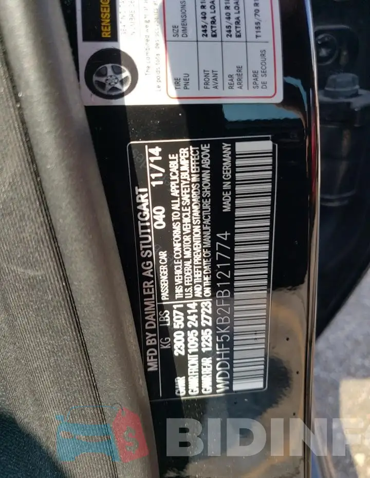 WDDHF5KB2FB121774 Photo# 13