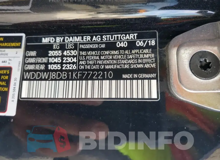 WDDWJ8DB1KF772210 Photo# 13