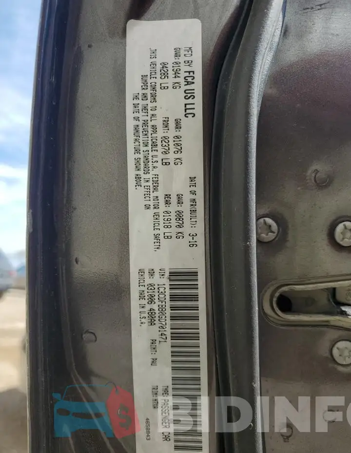 1C3CDFBB0GD701471 Photo# 12