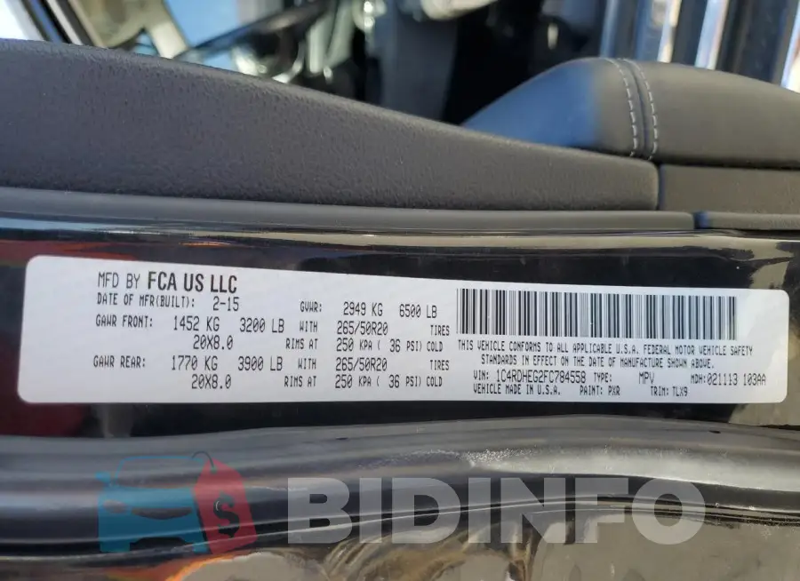 1C4RDHEG2FC784558 Photo# 13