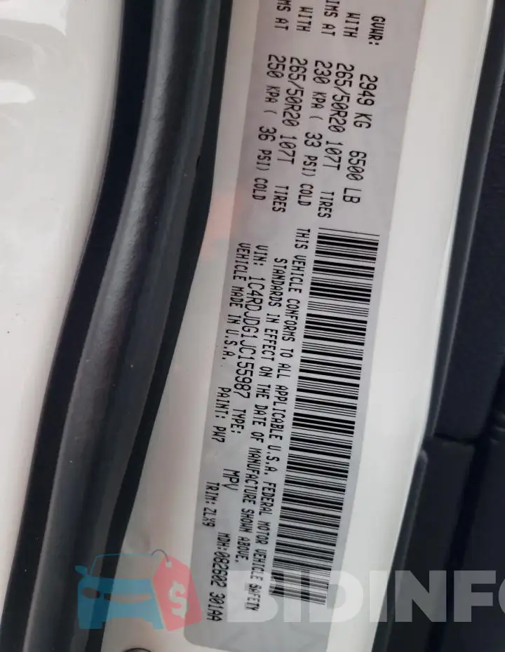 1C4RDJDG1JC155987 Photo# 14
