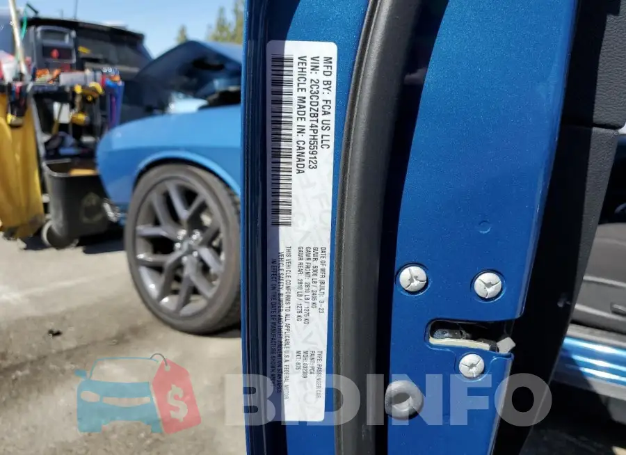 2C3CDZBT4PH559123 Photo# 13