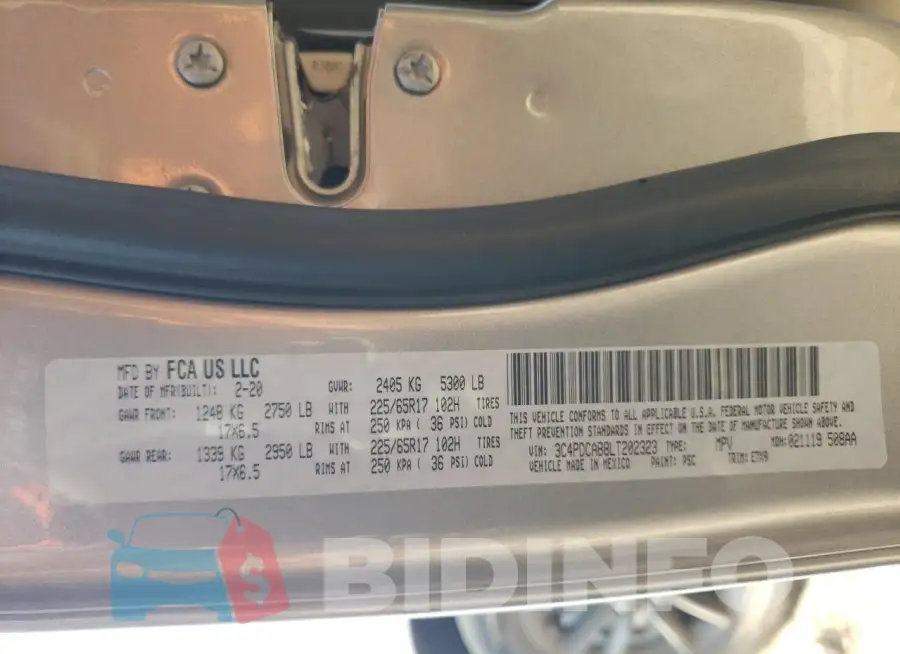 3C4PDCAB8LT202323 Photo# 13