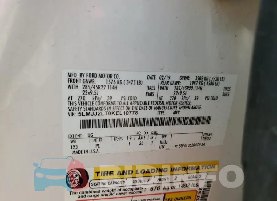 5LMJJ2LT0KEL10778 Photo# 13