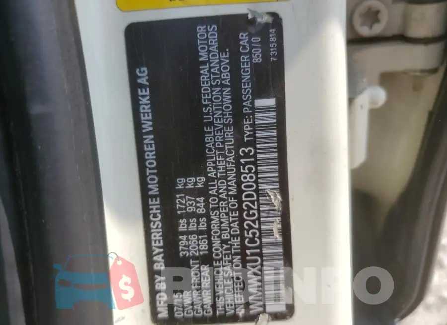 WMWXU1C52G2D08513 Photo# 12