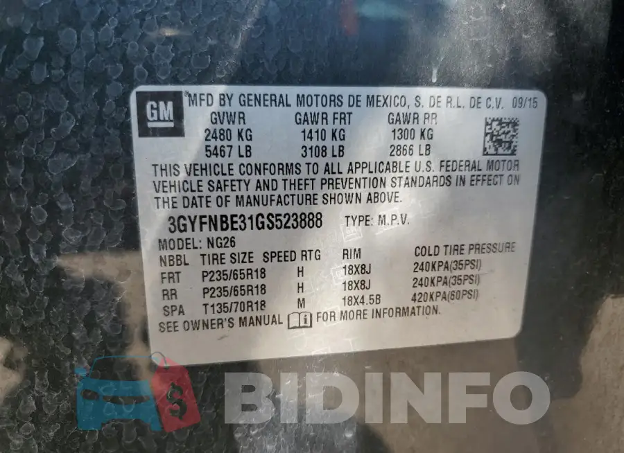 3GYFNBE31GS523888 Photo# 13