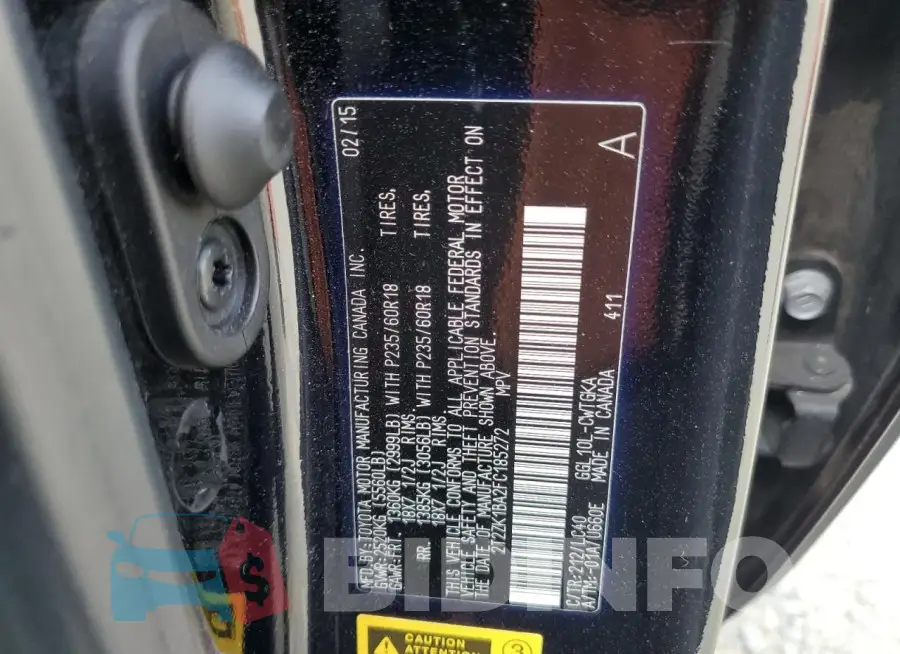 2T2ZK1BA2FC185272 Photo# 14