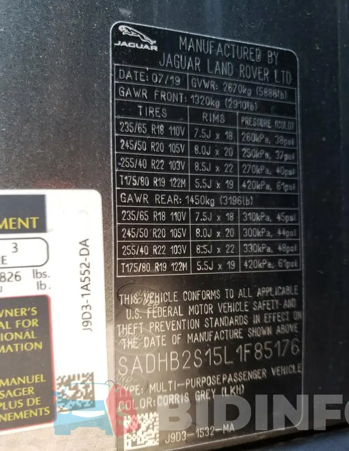 SADHB2S15L1F85176 Photo# 12