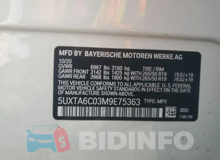 5UXTA6C03M9E75363 Photo# 13