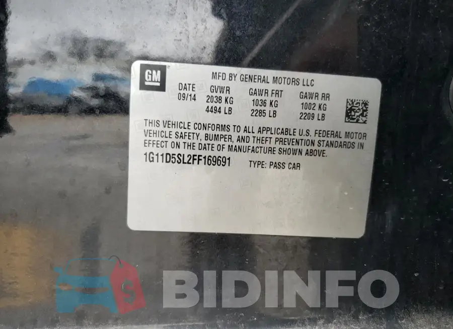 1G11D5SL2FF169691 Photo# 12