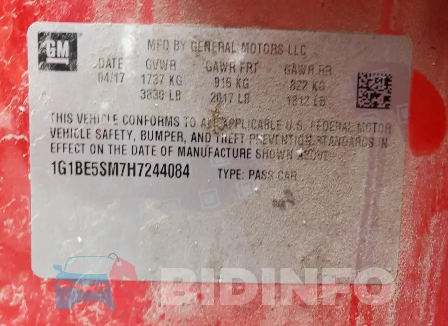 1G1BE5SM7H7244084 Photo# 12