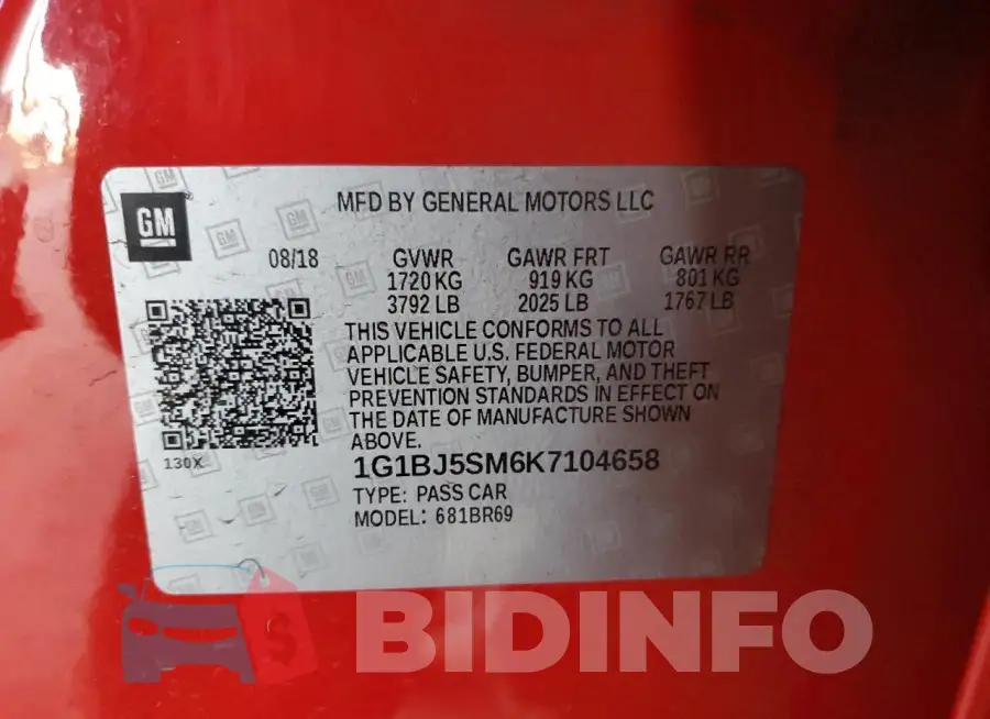 1G1BJ5SM6K7104658 Photo# 13