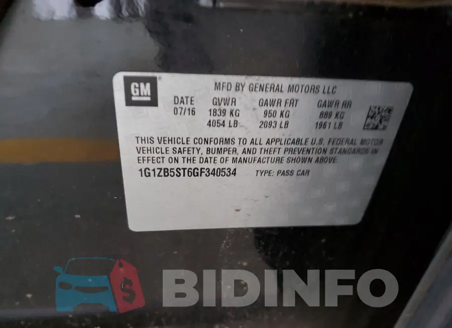1G1ZB5ST6GF340534 Photo# 12