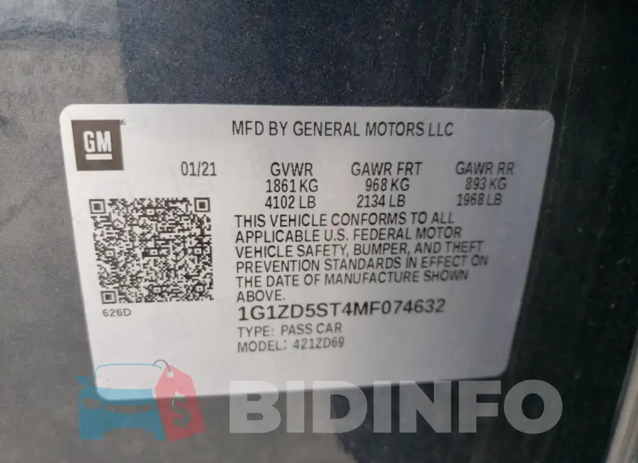 1G1ZD5ST4MF074632 Photo# 12