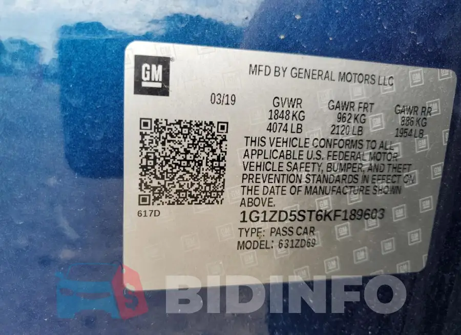 1G1ZD5ST6KF189603 Photo# 12