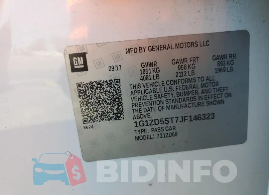 1G1ZD5ST7JF146323 Photo# 12