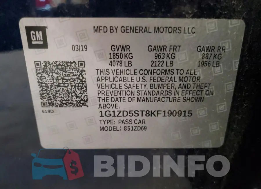 1G1ZD5ST8KF190915 Photo# 12