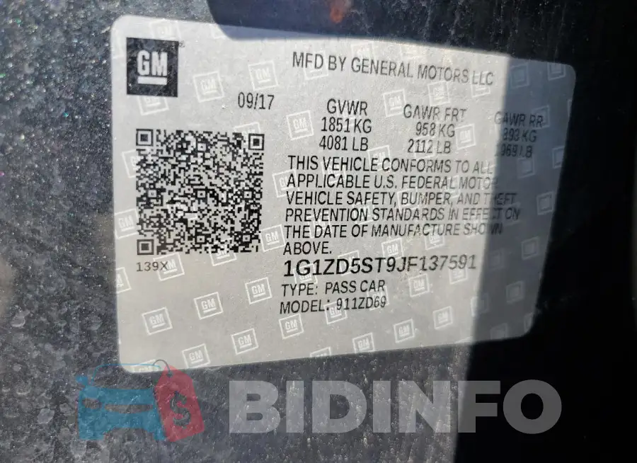 1G1ZD5ST9JF137591 Photo# 12