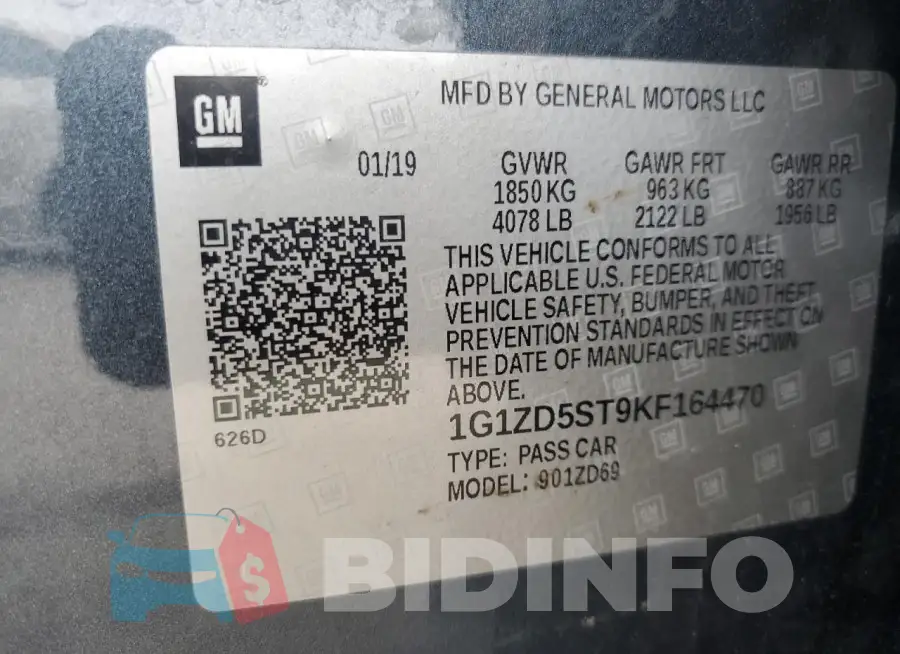 1G1ZD5ST9KF164470 Photo# 12