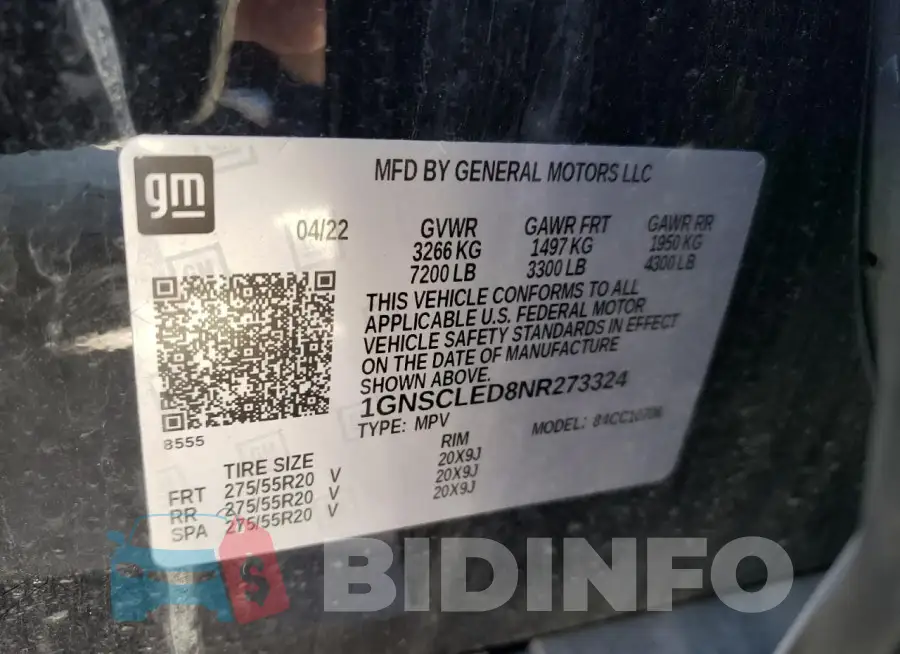 1GNSCLED8NR273324 Photo# 13