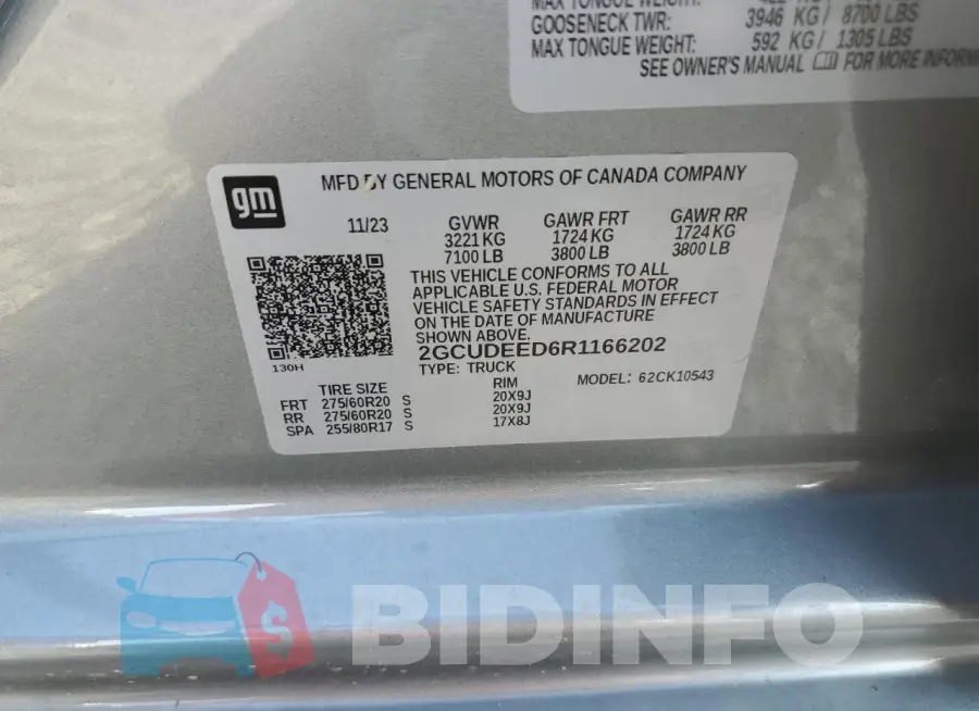 2GCUDEED6R1166202 Photo# 12