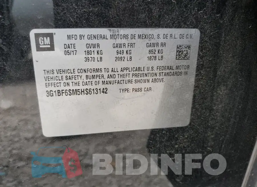 3G1BF6SM5HS613142 Photo# 13