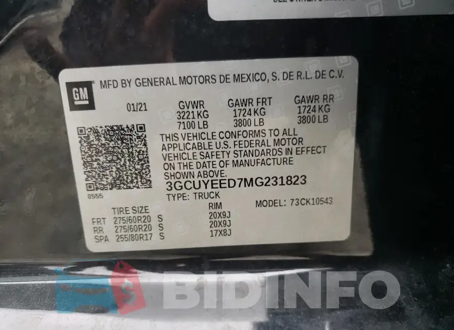 3GCUYEED7MG231823 Photo# 12