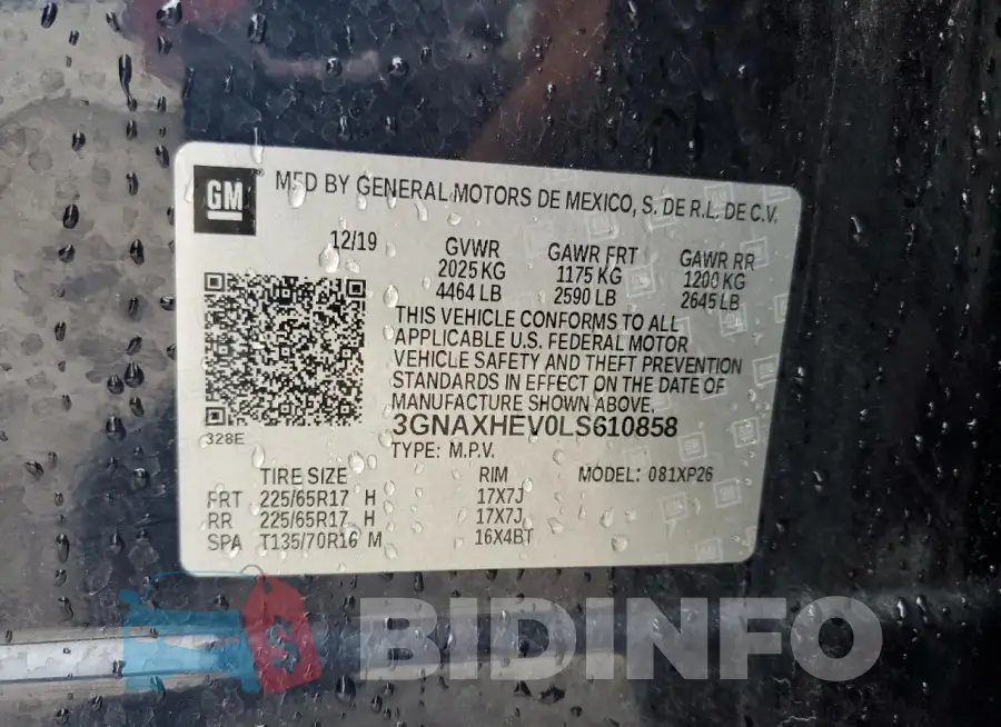 3GNAXHEV0LS610858 Photo# 13