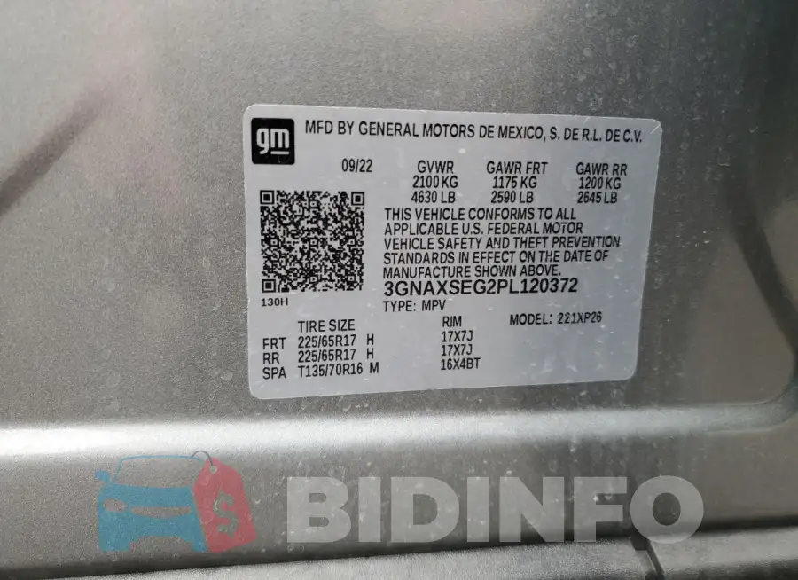 3GNAXSEG2PL120372 Photo# 14