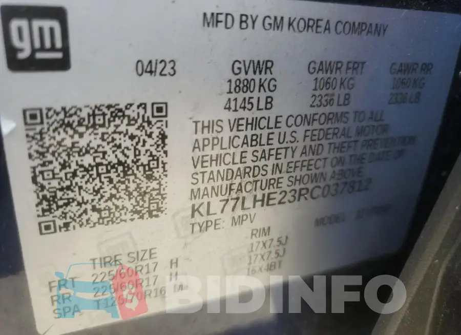 KL77LHE23RC037812 Photo# 13