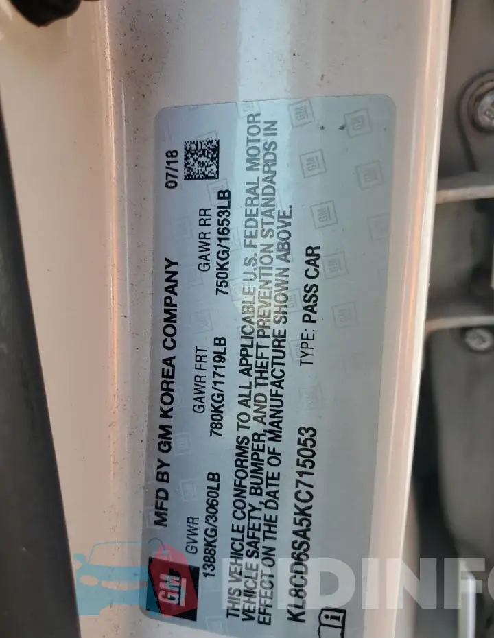 KL8CD6SA5KC715053 Photo# 12