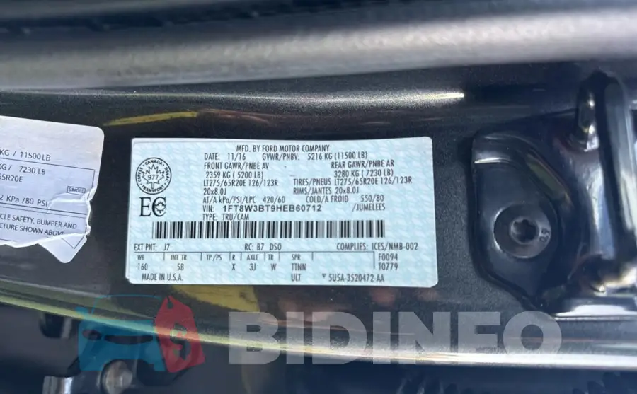 1FT8W3BT9HEB60712 Photo# 10