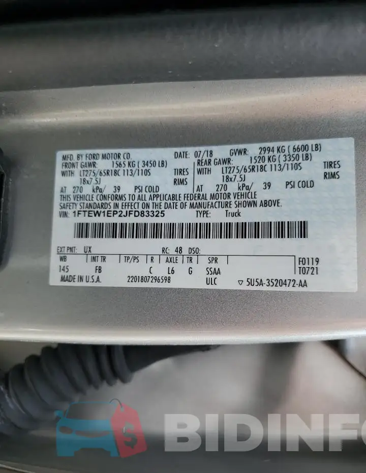 1FTEW1EP2JFD83325 Photo# 12