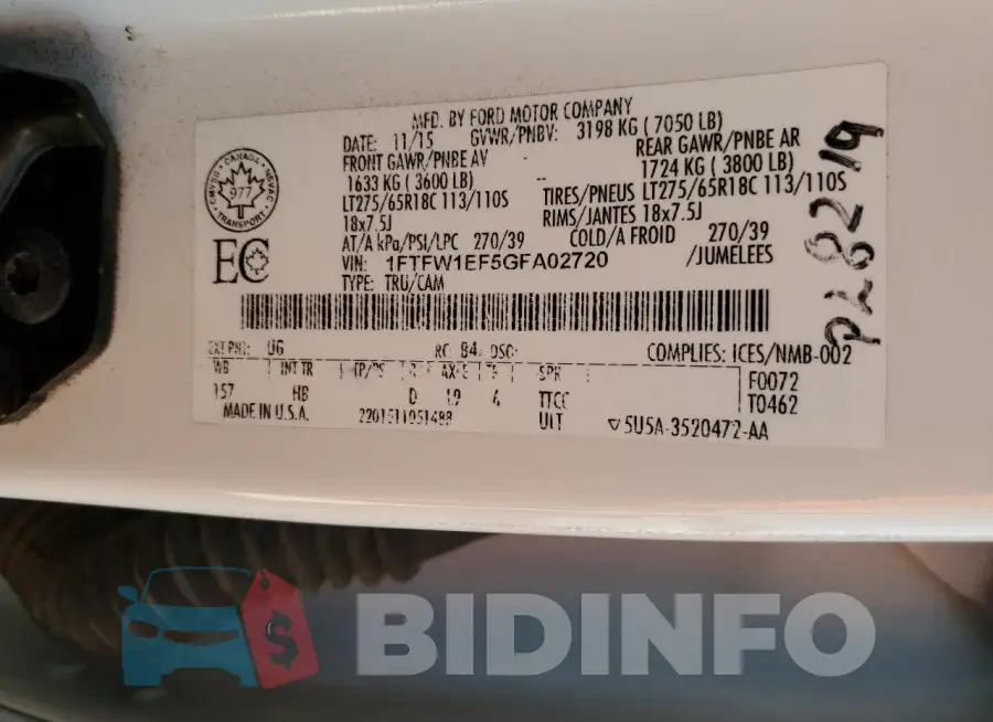 1FTFW1EF5GFA02720 Photo# 12