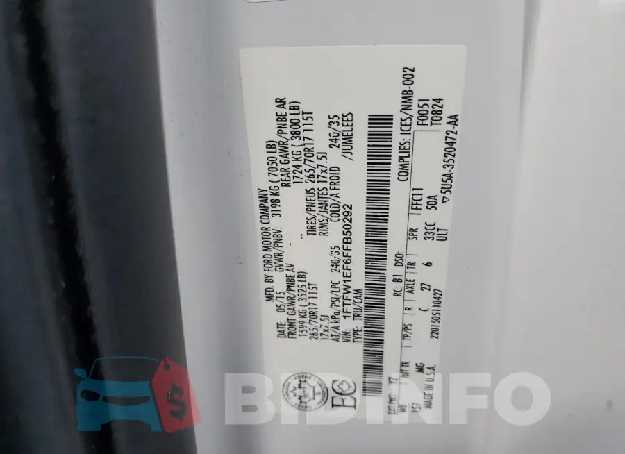 1FTFW1EF6FFB50292 Photo# 12