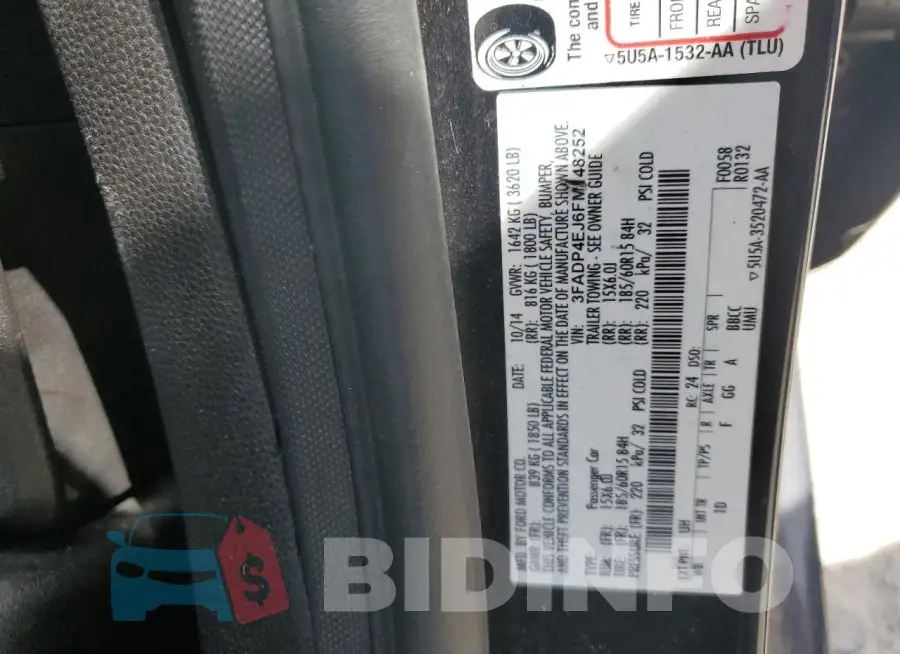 3FADP4EJ6FM148252 Photo# 13