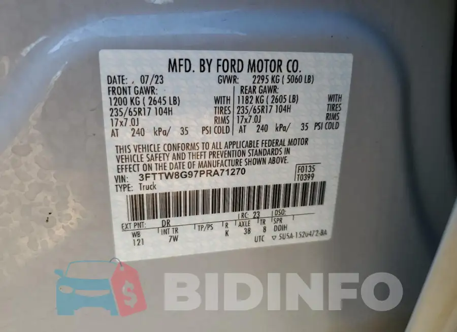 3FTTW8G97PRA71270 Photo# 13