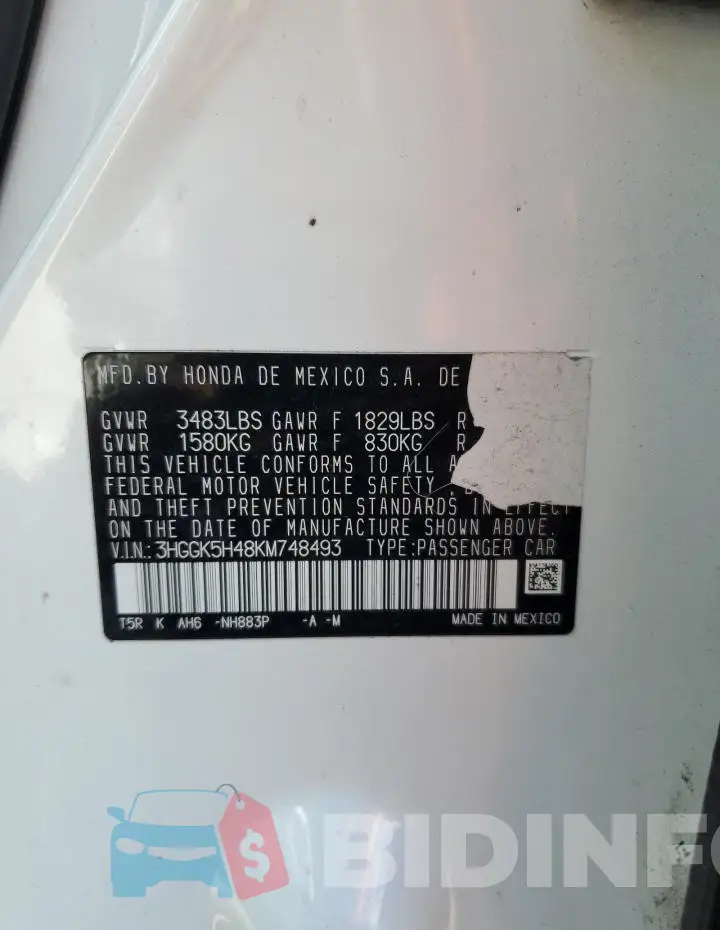 3HGGK5H48KM748493 Photo# 12