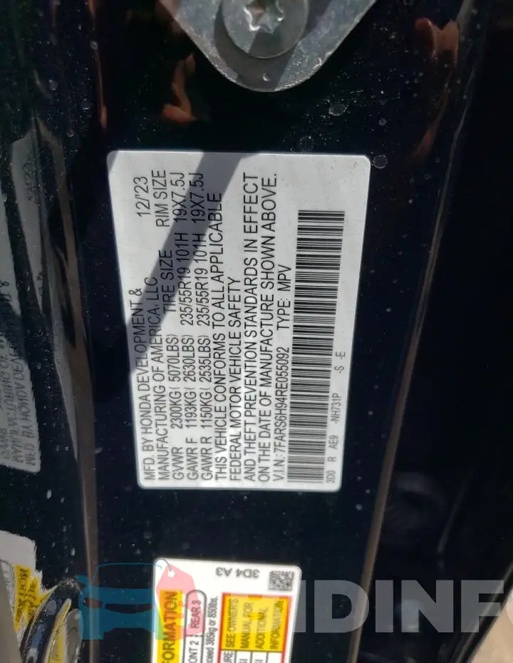 7FARS6H94RE055092 Photo# 13