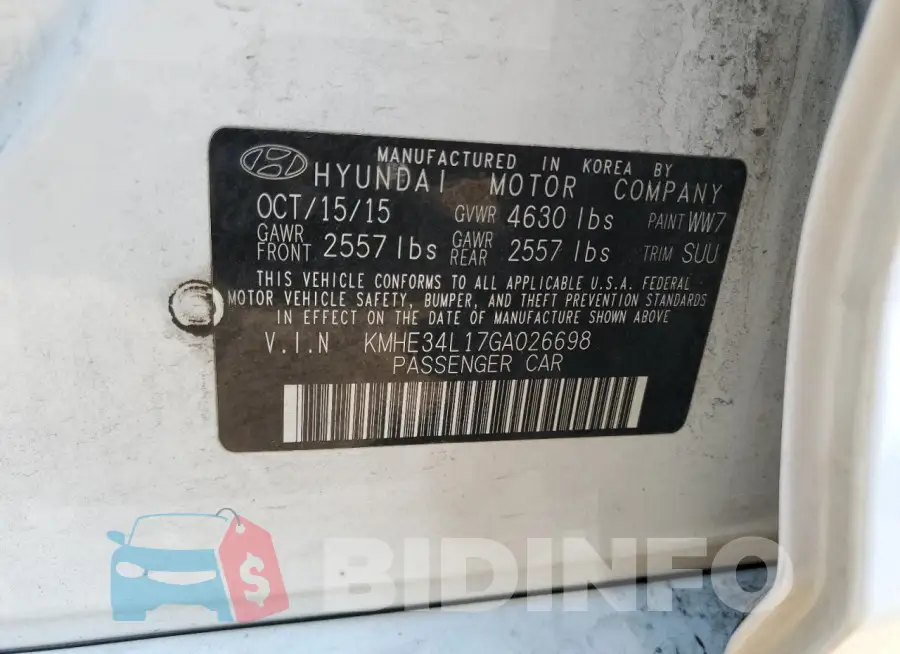 KMHE34L17GA026698 Photo# 12