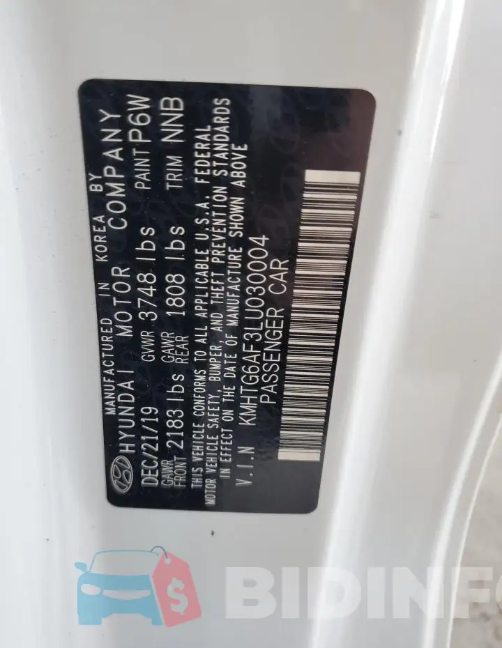 KMHTG6AF3LU030004 Photo# 12