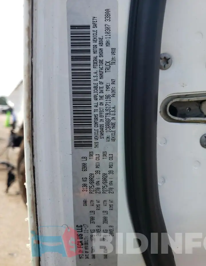 1C6RR6FT9JS171196 Photo# 13