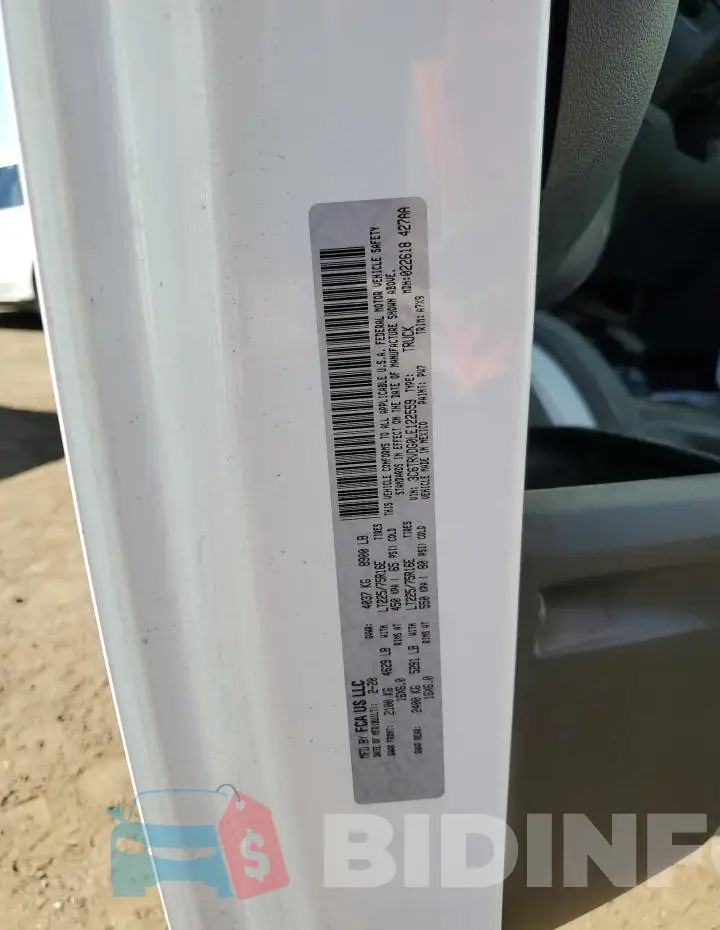 3C6TRVDG0LE122559 Photo# 13
